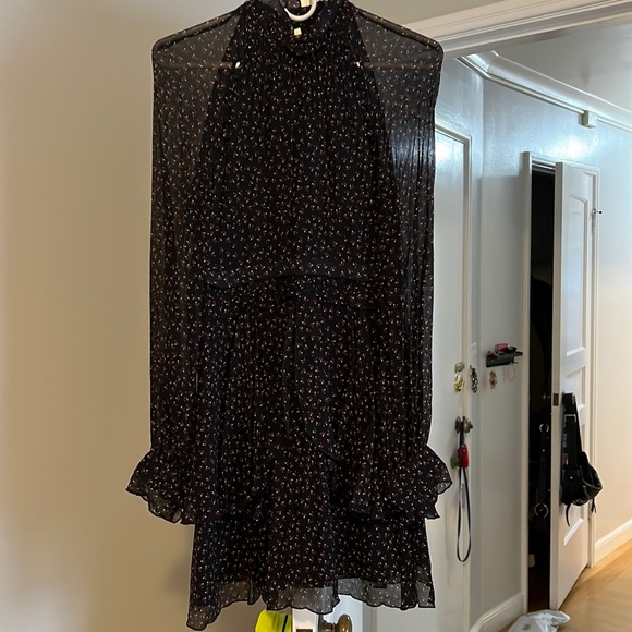 Nicholas never worn long sleeve floral turtleneck dress size 4 - Picture 1 of 4